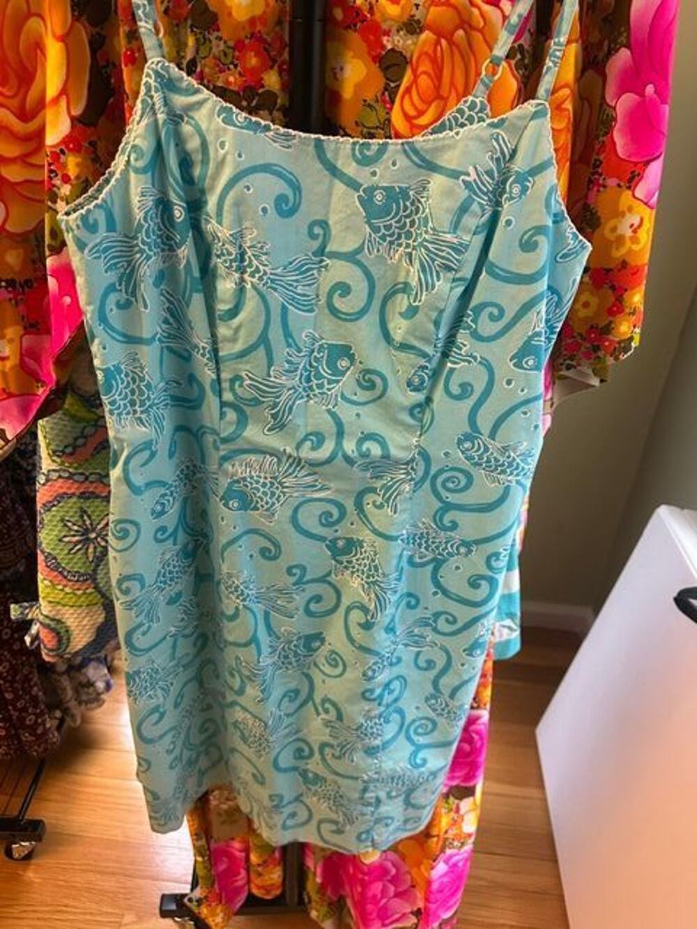 Lilly Pulitzer Vintage High Tide Blue Shift Dress Size 8